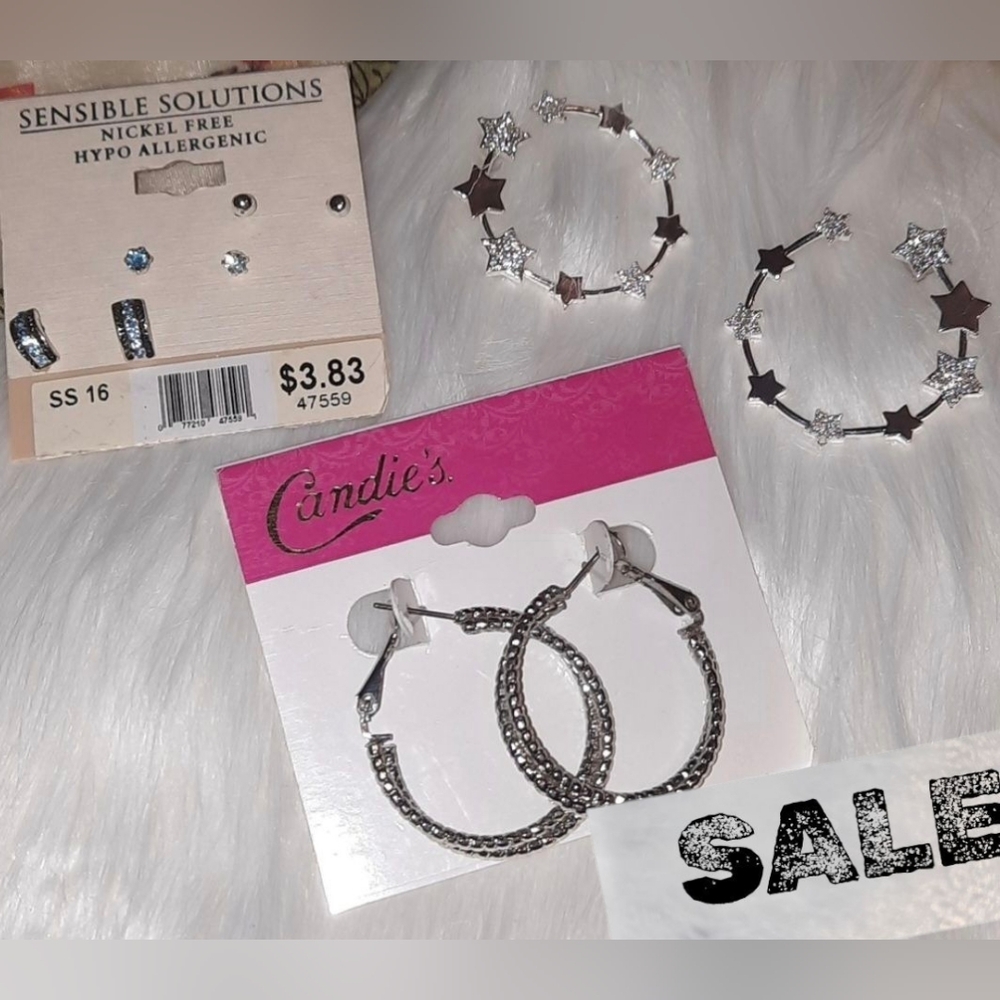 4pr+1 earrings New + bonus pair 2/25$ Item